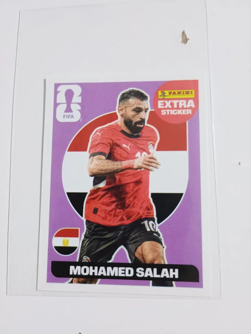 Figurinha Panini Copa do Mundo FIFA 2026 Extra Sticker Regular Roxa Mohamed Salah - Foto 2