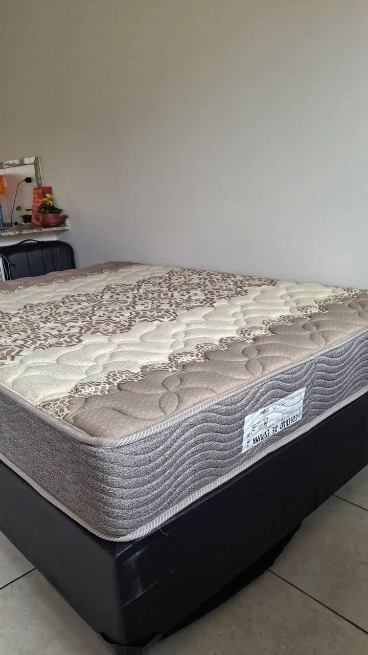 Cama box com colchão ortopédico 