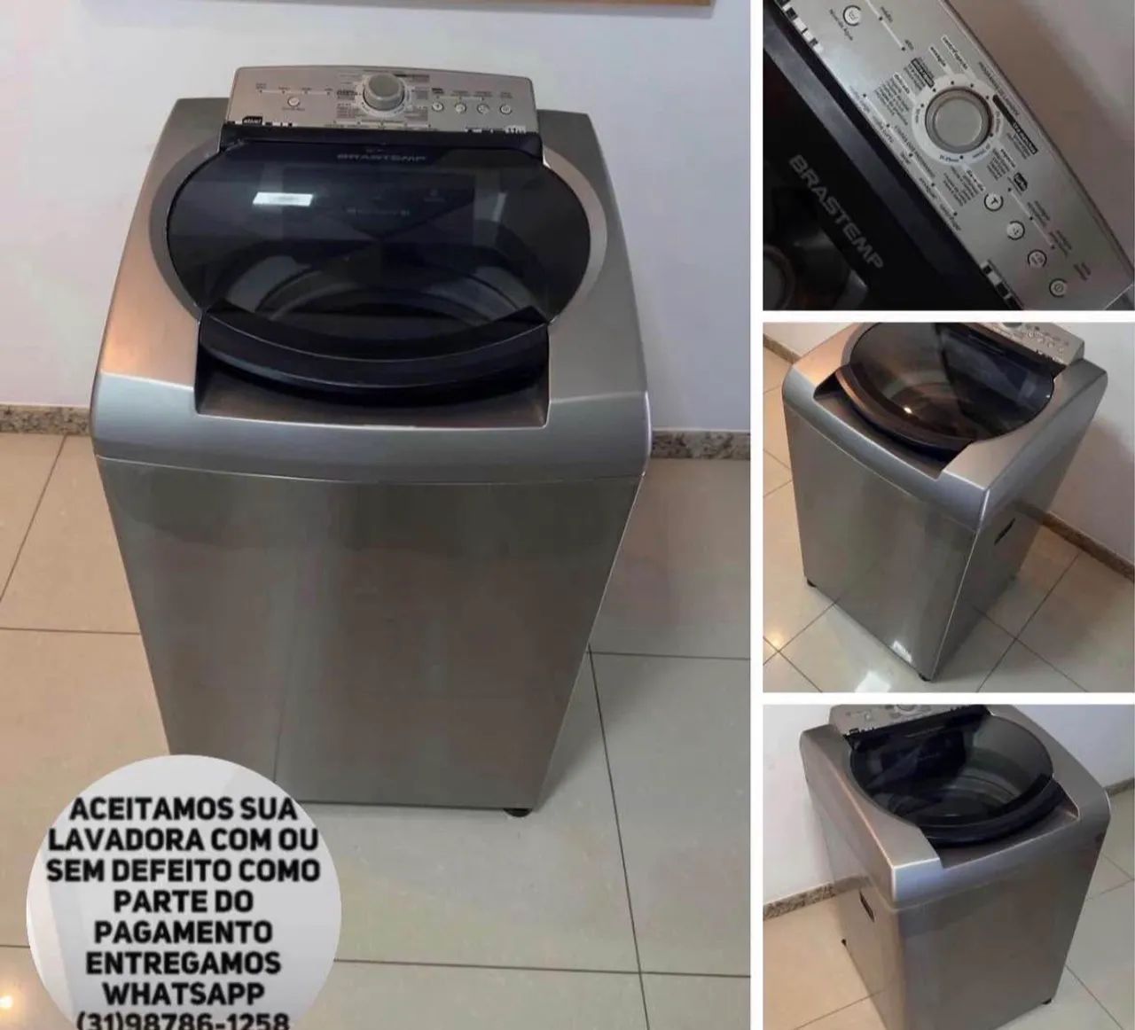 Máquina de Lavar 11kg da Brastemp Bojo Inox c/ Garantia Entrego