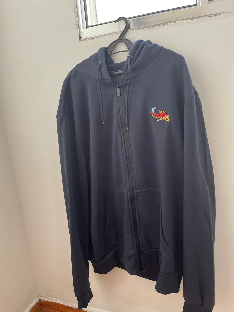 Moletom Zipper black blue 