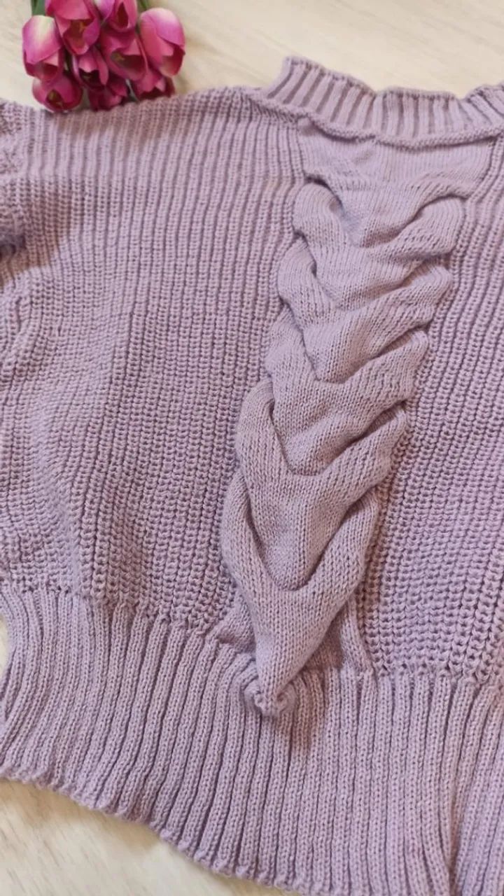 Blusa inverno lilás - Foto 3