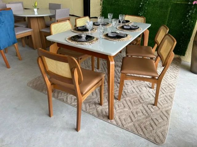 Mesa de Jantar com 6 cadeiras Madeira maciça - Foto 3