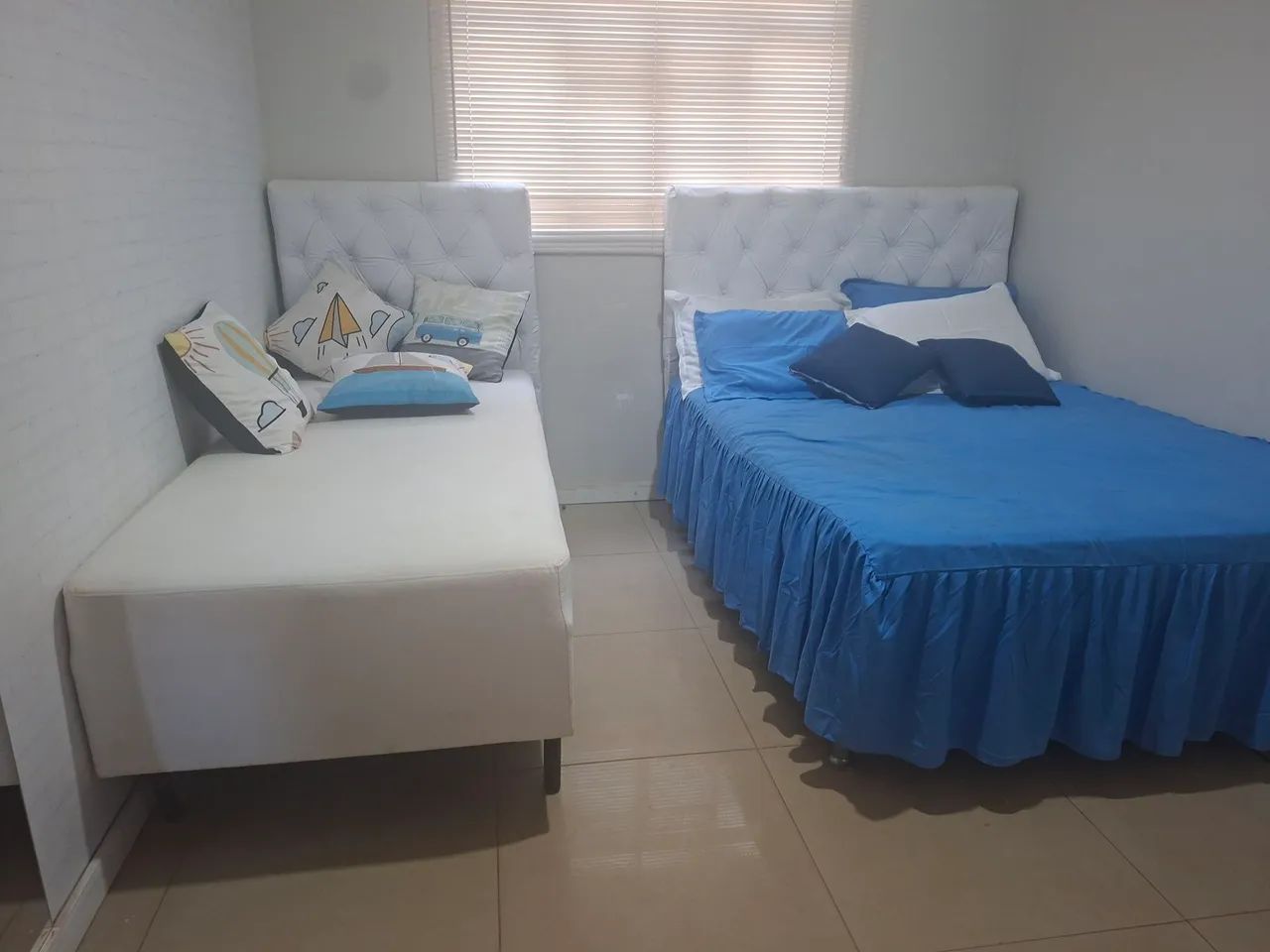 Cama casal e solteiro box