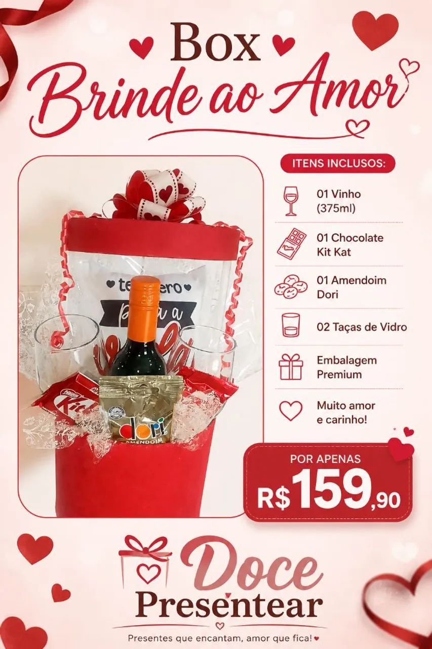 CESTA DE PRESENTE DIA DOS NAMORADOS  - Foto 5