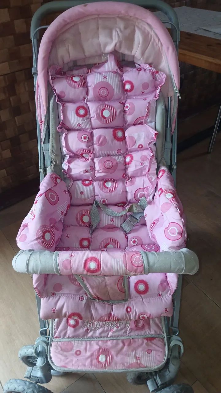 Carrinho de bb My baby rosa  - Foto 3