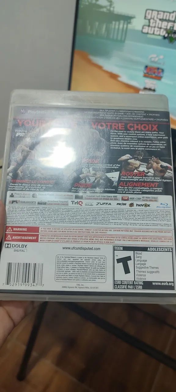 UFC UNDISPUTED 3 ORIGINAL - PS3 - Foto 2