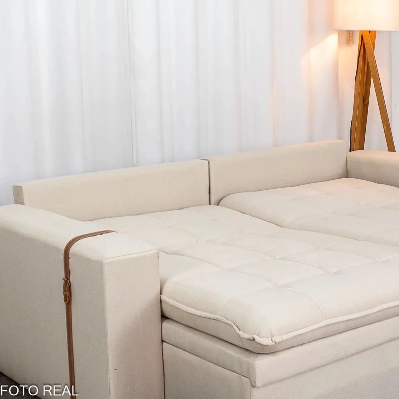 Sofá Cama 2,20m Retrátil Reclinável Com Baú D33m - Foto 4