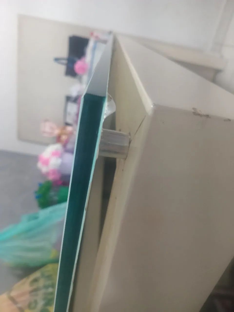 Mesa branca grande, vidro - Foto 4