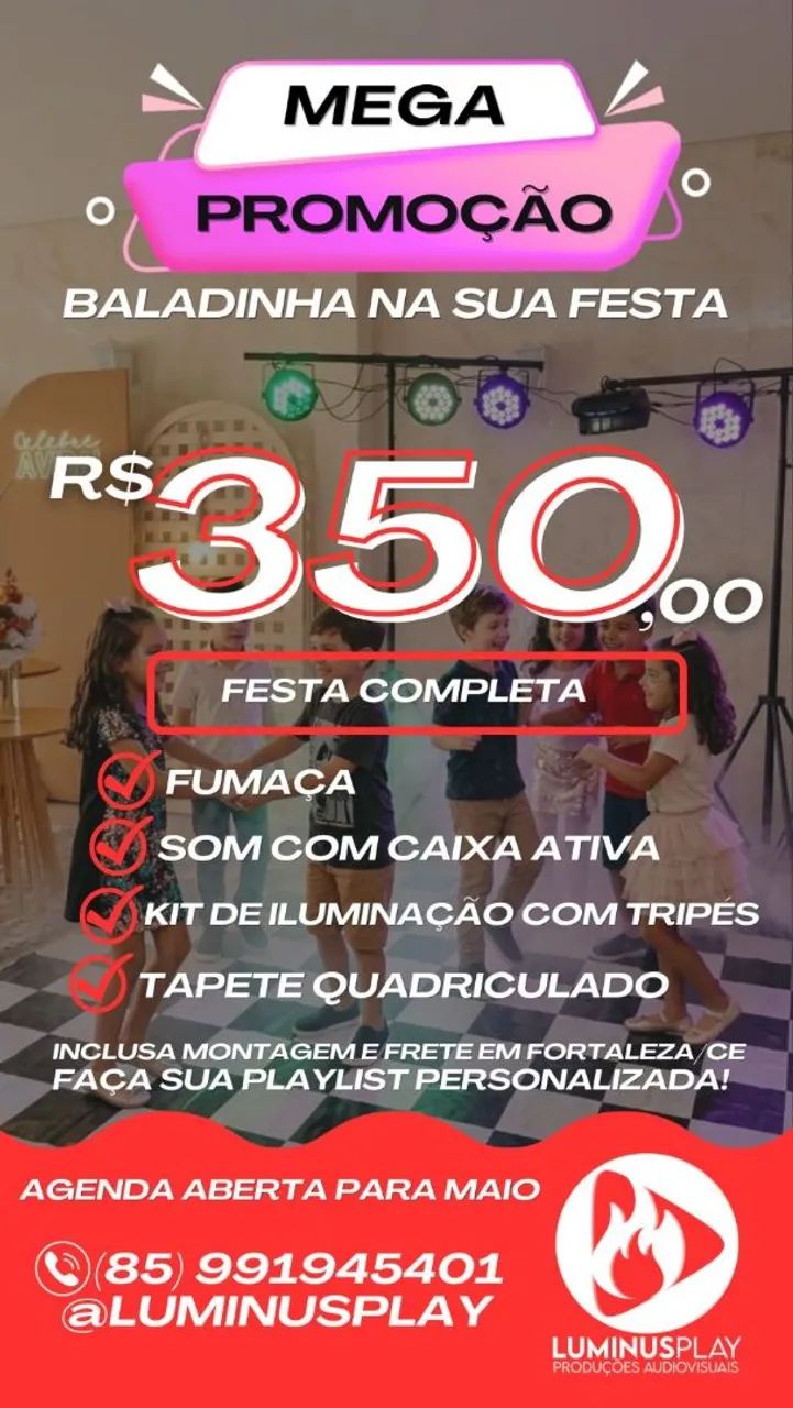 Luz e som para seu evento em casa