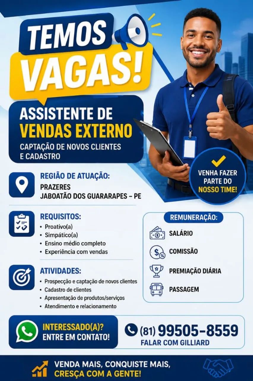 Vagas de vendedor externo 