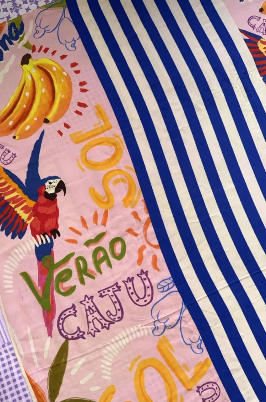 canga de viscose estampada de arara estilo farm  - Foto 3