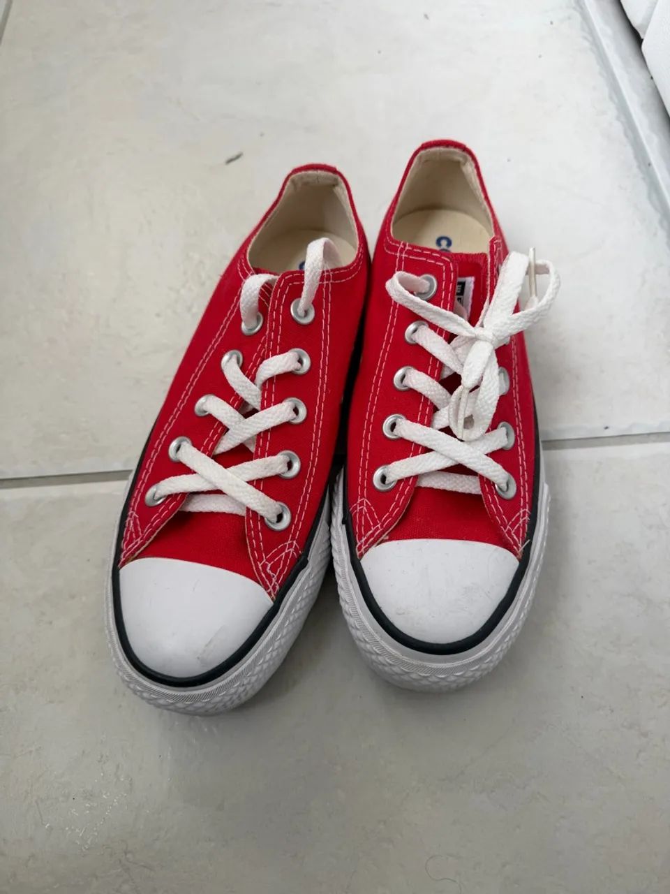 Tênis all star converse plataforma vermelho 33