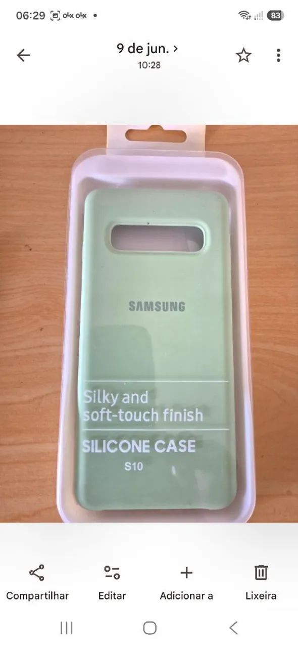 Capas smartphone S10, uma nova e outra de couro usada - Foto 2