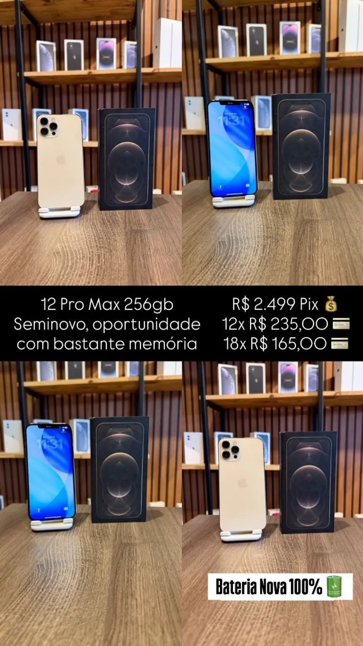 iPhone 12 Pro Max 256gb - seminovo - 6 meses garantia - Foto 4