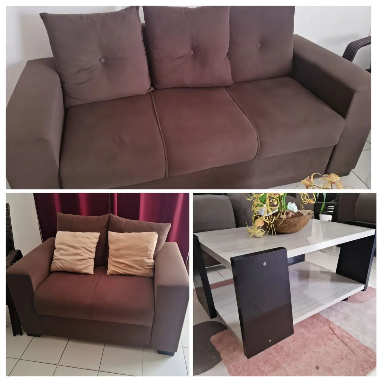 Vende-se sofá e centro