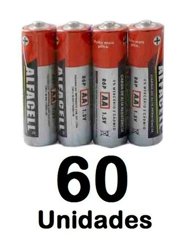 Tubo com 60 Pilhas Novas AA (Comum) ou AAA (Palito) 1,5V Alfacell - Foto 2