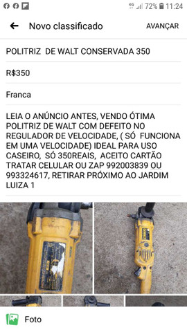 POLITRIZ DE WALT CONSERVADA 350 - Foto 2