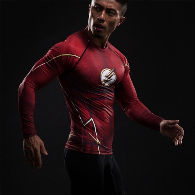 Camisa de Compressão Flash Manga Longa Rashguard Elastano - Foto 4