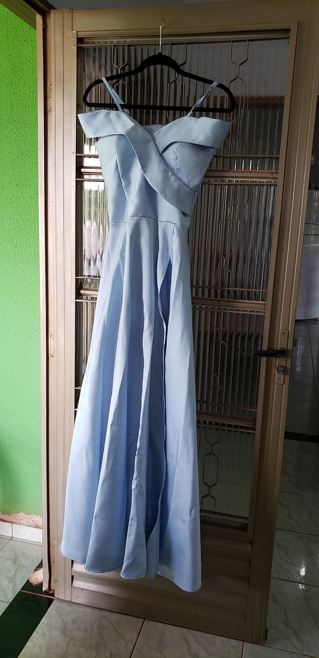 Vestido de festa azul tiffany - Foto 3
