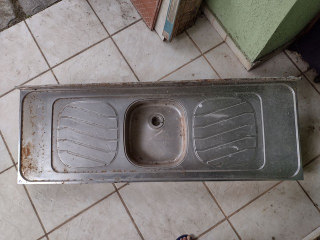 Pia de metal 1,50x0,54 - Foto 2