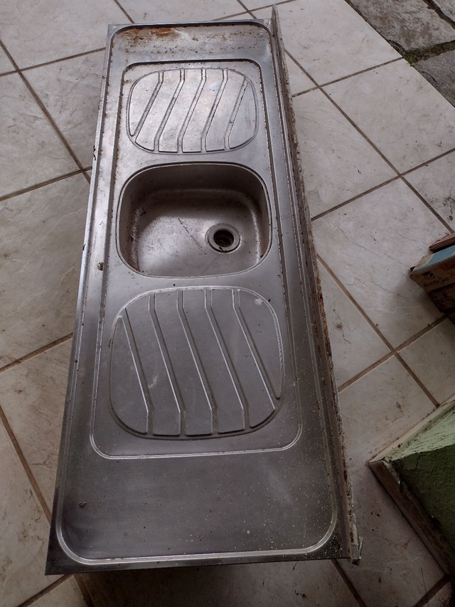 Pia de metal 1,50x0,54