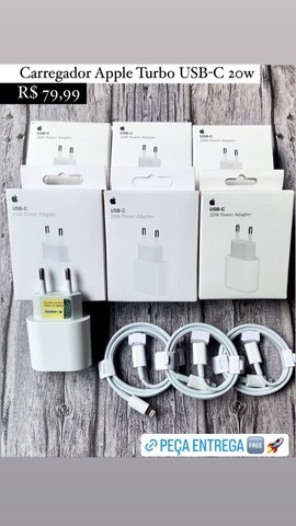 Carregador iPhone USB-C 20W TURBO - Entrega GRÁTIS  - Foto 2