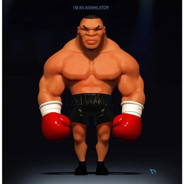 Miniatura boxeador Mikey Tyson - Impressão 3D