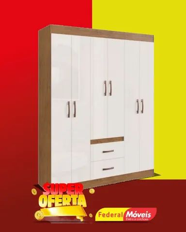 Guarda Roupa 6 Portas 2 Gavetas Direto da Fabrica Promoção