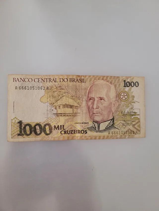 Nota antiga de 1000 Cruzeiros - 1990