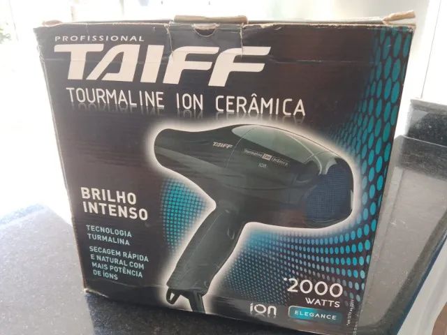 Secador de cabelo Taiff Elegance Tourmaline Íon preto 127V