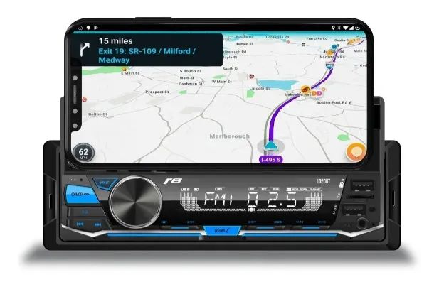 Auto Rádio Som Jr8 com Suporte Celular Bluetooth Usb Sd Controle Toca cd - Foto 4