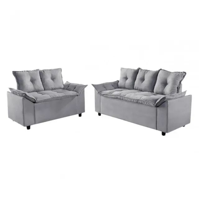 Conjunto de Sofá Liones com 2 e 3 Lugares!! Pr8791m - Foto 2
