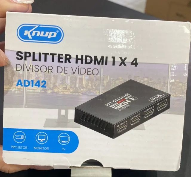 Splitter Hdmi 1x4 saidas Hub Divisor Ativo 1080p 4k  Loja Coimbra Computadores Entregamos