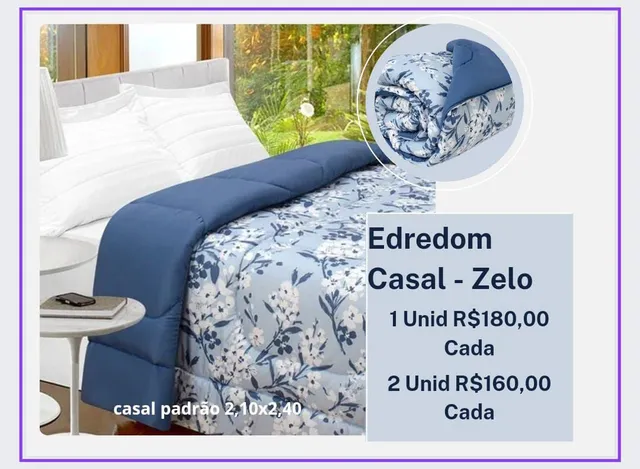 Edredom Zelo cores variadas