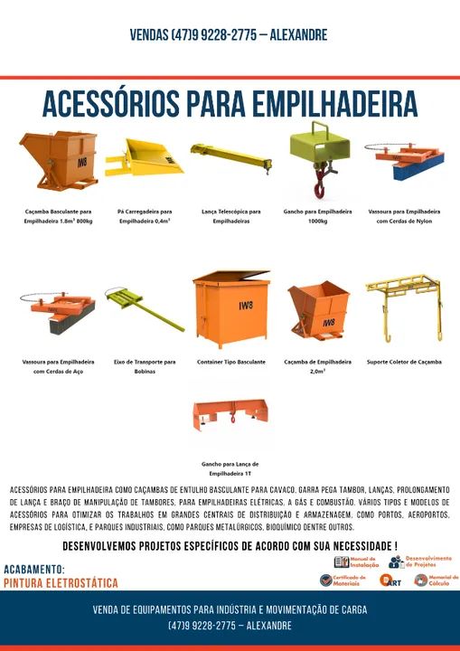 Equipamentos para Industria e Movimentação de Cargas