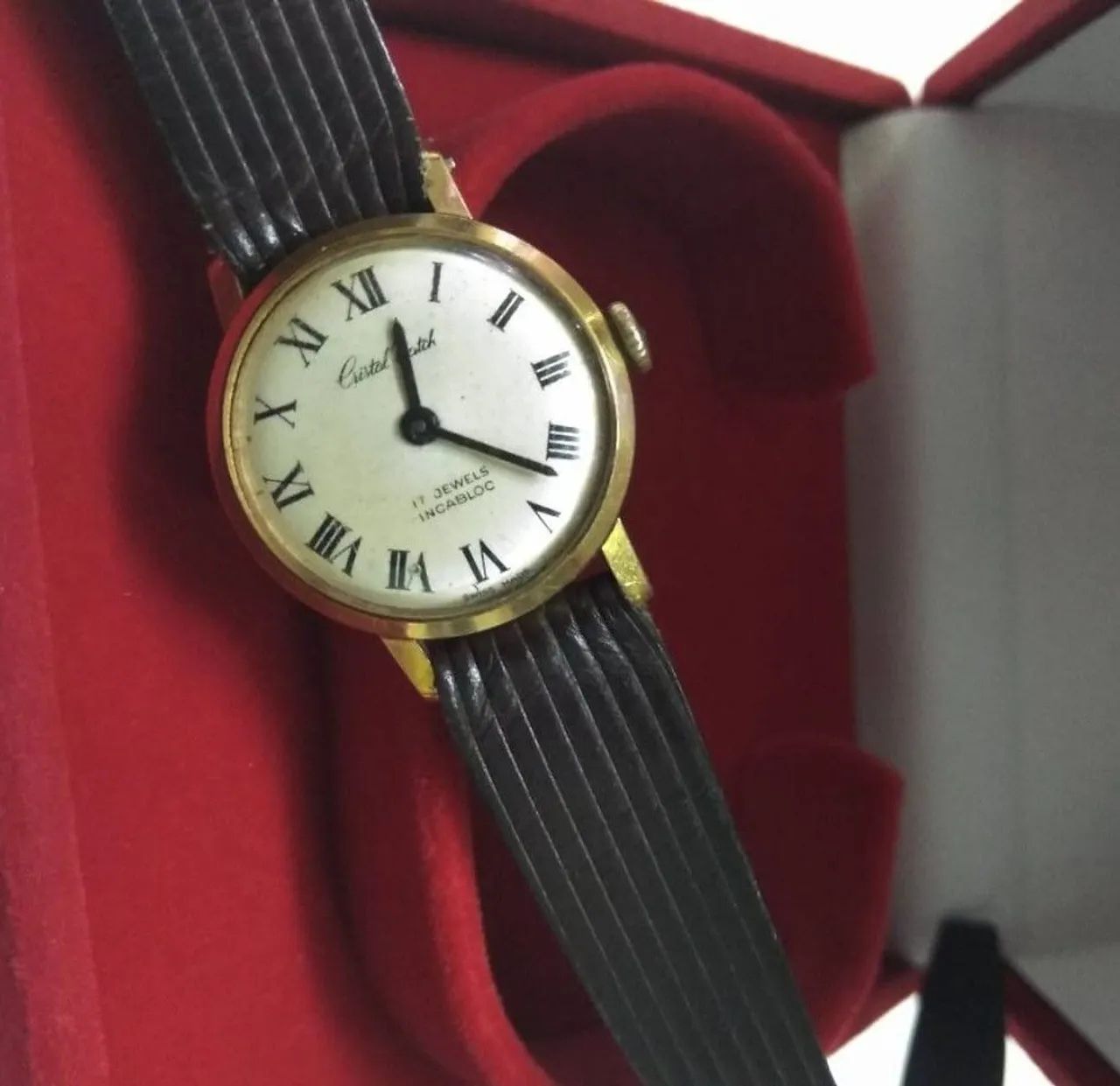 Antigo Relógio Ouro Chapeado 22k 17 Rubis, ano 1952