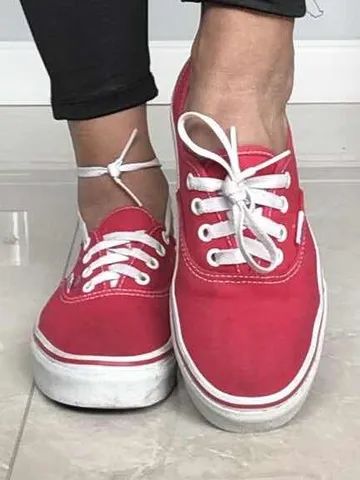 Vans feminino 2024 tumblr vermelho