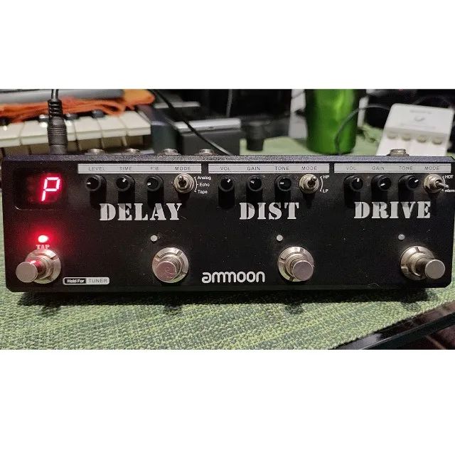 Pedal Ammoon Pockmon OD, Dist, Delay, Afinador - Foto 5