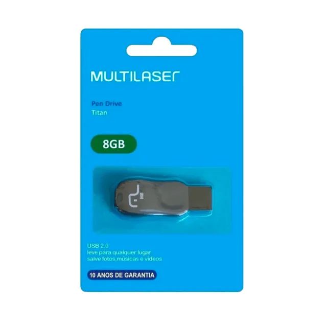 Kit de 10 Pen Drives 8GB Titan - Multilaser  cod: 10051 - Foto 3