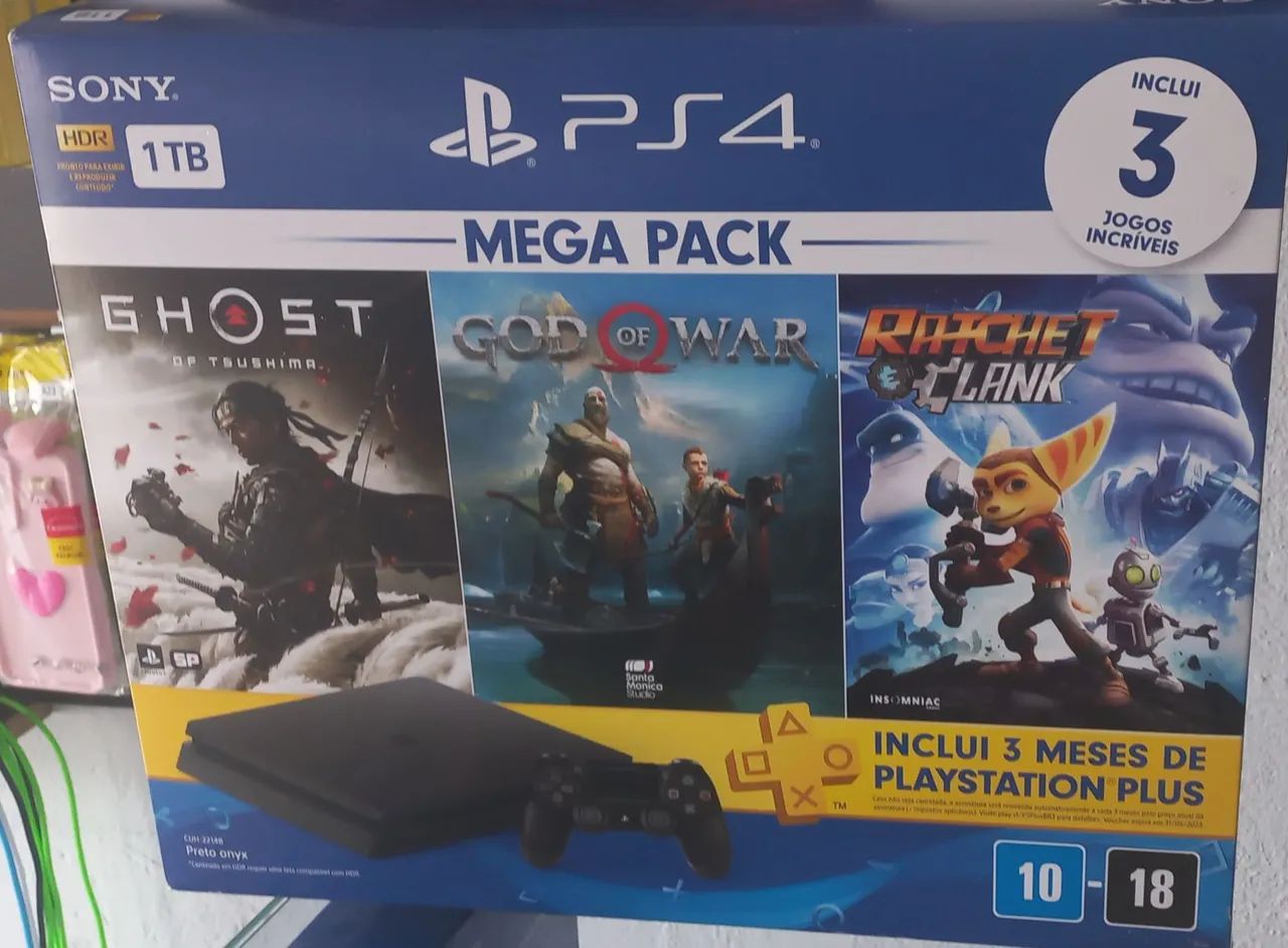 Playstation 4 Mega Pack com 3 jogos incríveis