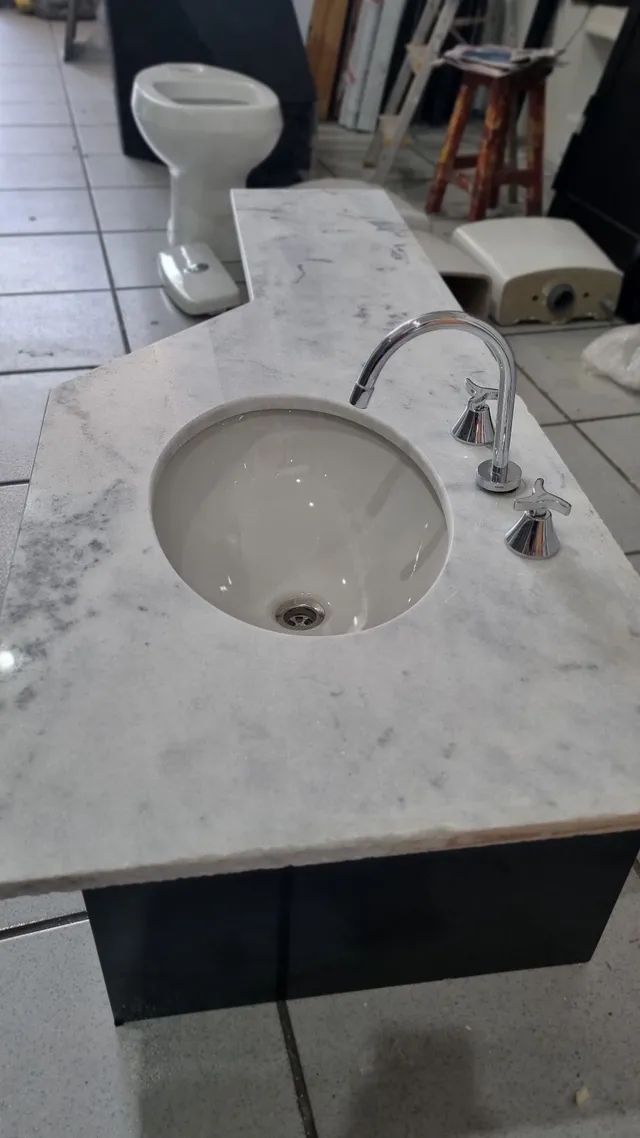 Pia mármore branco Espírito Santo - Foto 4