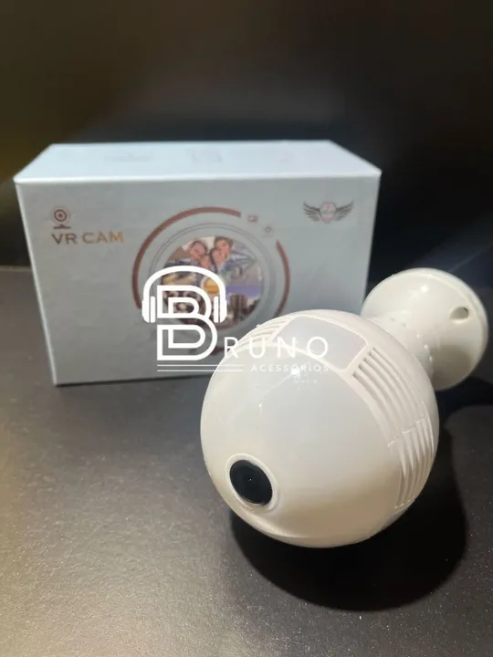 Câmera Ip Segurança Lâmpada Vr 360 Com Infravermelho<br>