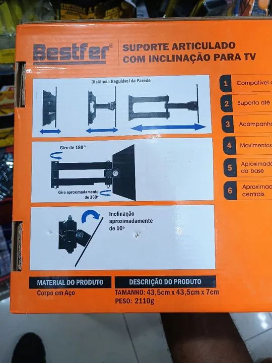 Suporte Articulado para TV LED/LCD 21'' a 55''  - Foto 3