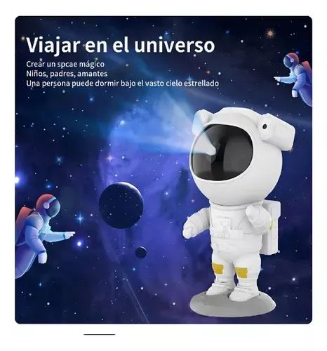 Projetor De Luzes Estrelas Galáxia Astronauta Com Controle  - Foto 3