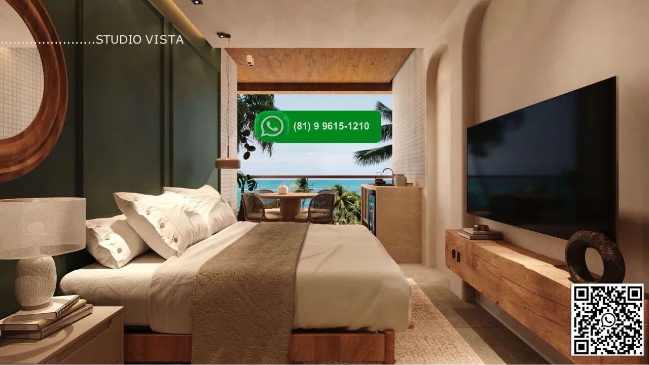 PRAIA DE CAMPAS EM TAMANDARÉ - FLAT 1 QUARTO 24m² a 80 m do mar - Foto 13