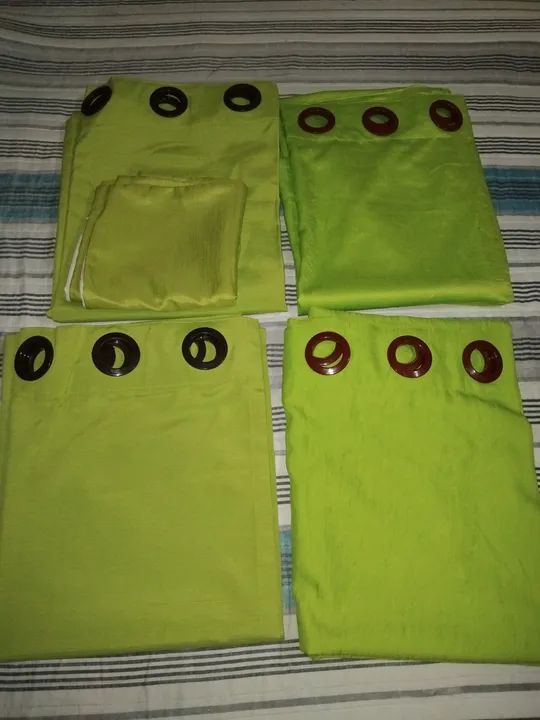 Cortinas blackout verde - 4 peças