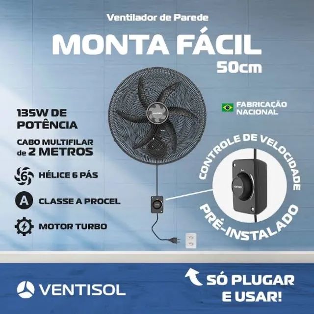 Ventiladores parede diversos leia 