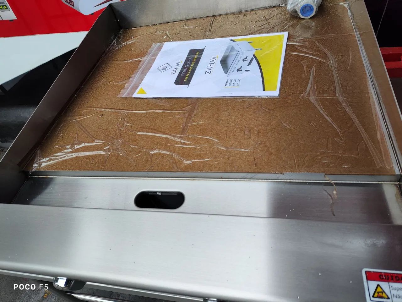 VENDO CHAPA 2 QUEIMADORES PROFISSIONAL ZAHAV INOX NOVA  - Foto 3