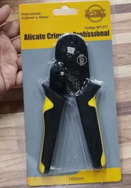Alicate de Crimpar Terminal Ilhos Tubular B-tek BT-317 (0,25 Até 10mm²) - Foto 2