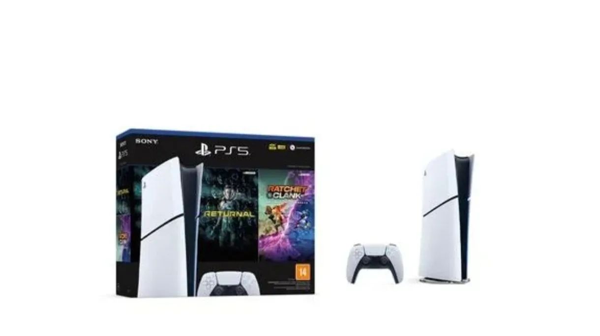 Console Playstation 5 slim (novo) + dois jogos digitais  - Foto 2
